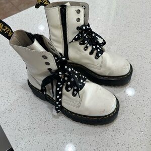 Dr. Martens White and Black Boots